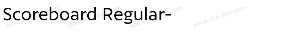 Scoreboard Regular字体转换